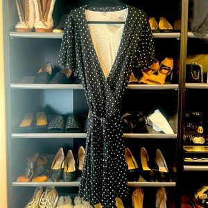 True wrap polka dot dress!